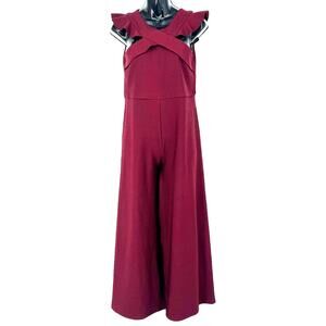 Ava & Yelly Burgundy Jumpsuit Size XL